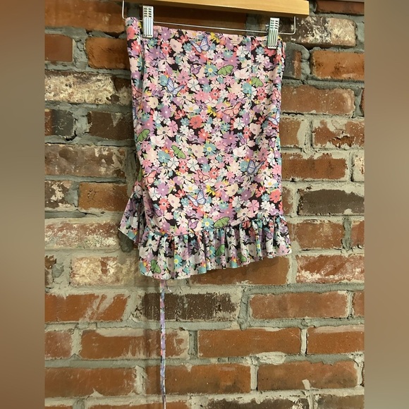 Dollskill sugar thrillz floral and butterfly ruched mesh skirt size XS - Picture 7 of 10